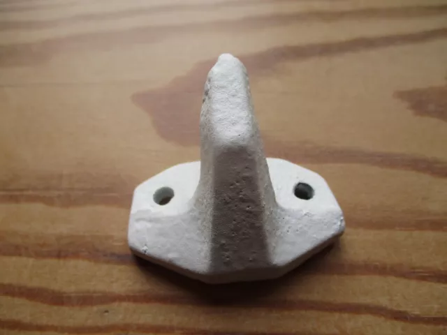 Wardrobe Hooks - Coat Hook - Wall Hook Cast Iron IN White Look Pointed