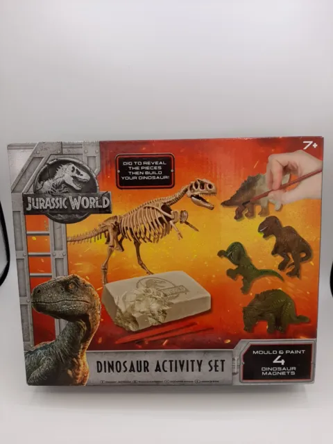 Juego de actividades de dinosaurios de Jurassic World cavar y hacer tu propio imán juego regalo