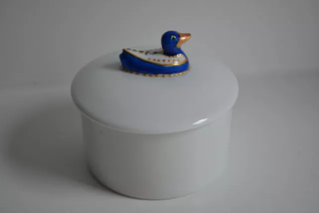 Boite En Porcelaine De Limoges Decor Canard