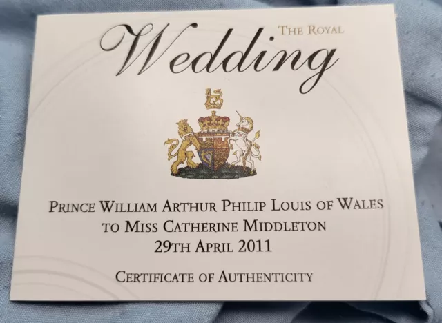 Prinzessin Kate Middleton William königliche Hochzeit Gold massiv Silber münzsicherer Stempel 3