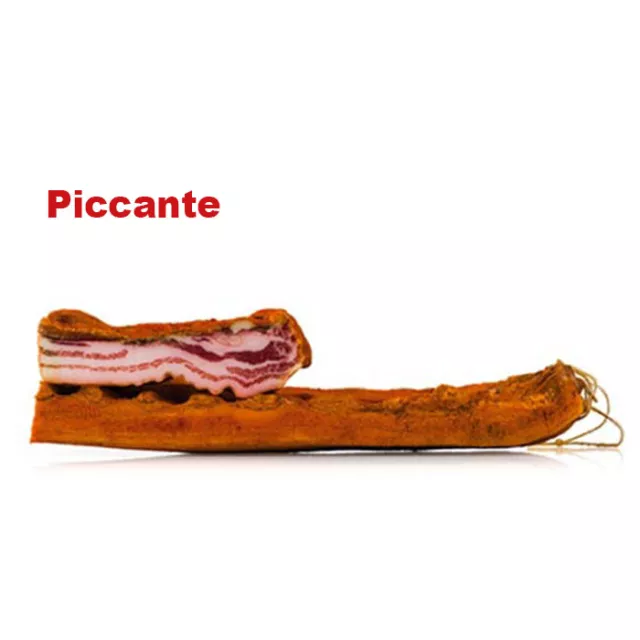 Bauchspeck - Pancetta Tesa Piccante / Scharf Italienischer Speck mit Chilli 300g
