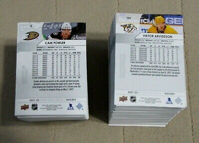 2021-22 Upper Deck Hockey Series 1 (Cards # 1 - 200) (Pick Your Cards) Free Ship 2