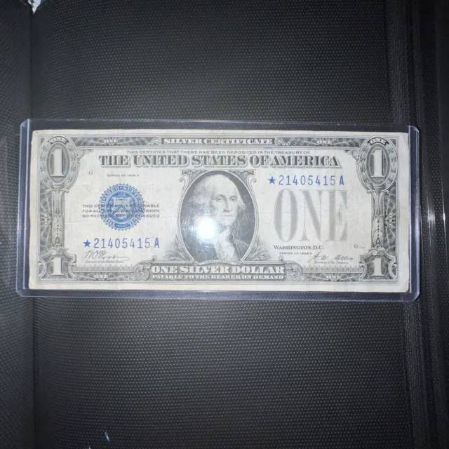 *STAR* Rare 1928 A $1 Silver Certificate Error Note FunnyBack Collectible Dollar