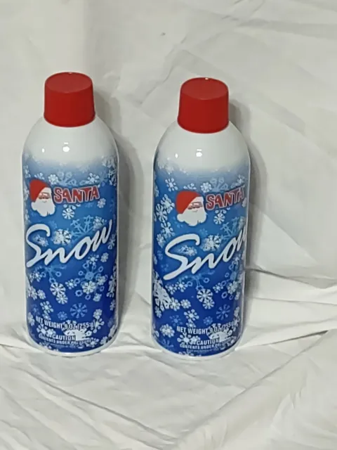 Lot Of 2 Santa Snow Spray Aerosol 9 oz 255g Winter Christmas Artificial Flocking