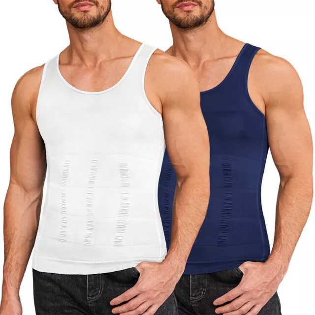 Men Gynecomastia Compression Tank Top Sauna Vest Fitness Body Shaper Sweat  Belt