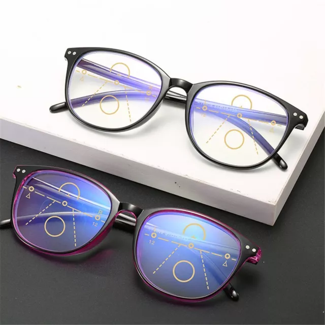 for Women & Men Reading Glasses Blue Light Blocking Progressive Multifocus