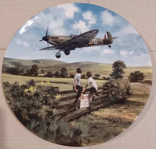 Royal Doulton Heroes of the Sky "Spitfires Coming Home" Limited Edition Plate