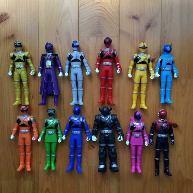 Power Rangers Uchu Sentai Kyuranger Soft Vinyl Figure 11p set BANDAI Japan