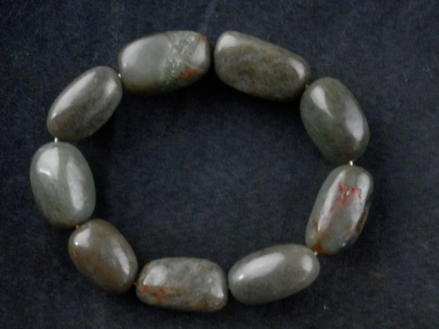 Lovely Pure Chinese Old HeTian Jade Beads Prayer Bracelet RR103