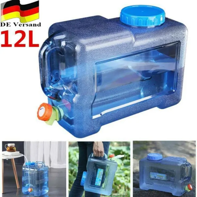 Wasserbehälter Hahn Wasserkanister Trinkwasserkanister Kanister 12 L Mit Hahn DE