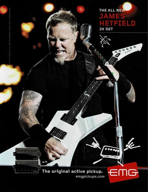 JAMES HETFIELD of METALLICA - EMG PICKUPS - 2011 Print Advertisement