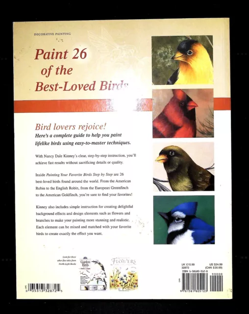 Painting Birds Step by Step Book by Nancy Dale Kinney (Paperback) New 2