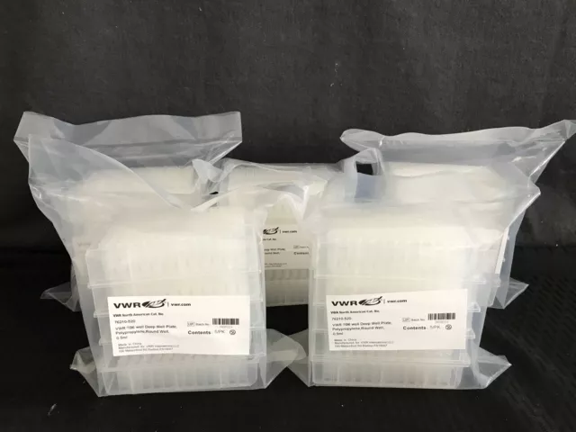 (25) VWR 96-Well PP Deep Well Plates 0.5mL Conical Bottom NS 76210-520