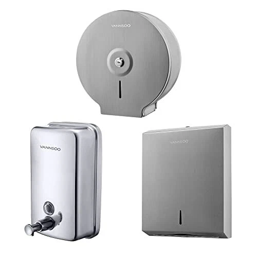 VANNSOO Soap Dispenser Toilet Paper Dispenser Paper Towel Dispenser