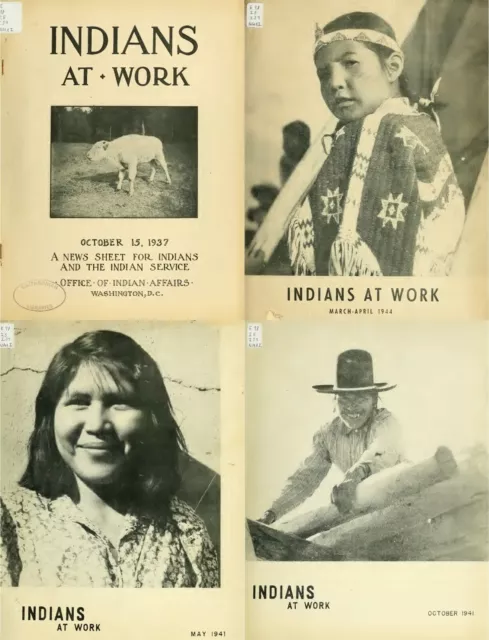 Indians At Work Native Americans Affairs History - 109 Rare Old Magazines on DVD