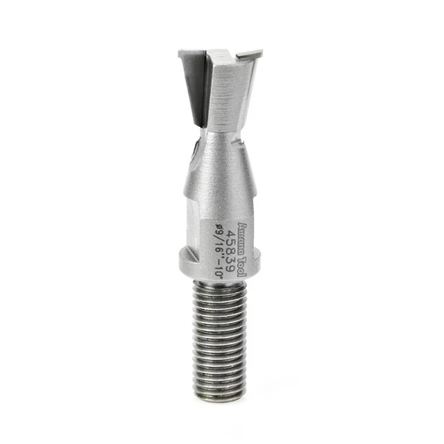 Amana 45839 Carbide Tipped Dovetail for Brookman Machines 10 Deg Angle x 9/16 D