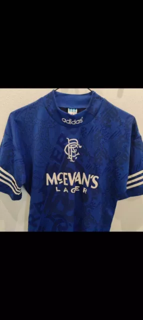 Rangers Home Football Shirt 1994/96 Adults Small Adidas D129