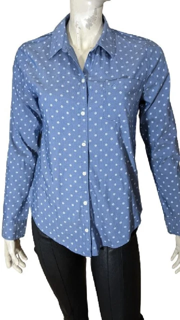 HOLLISTER TAILLE 38 Chemise manches longues bleue femme stretch blouse EUR 14 90 PicClick FR
