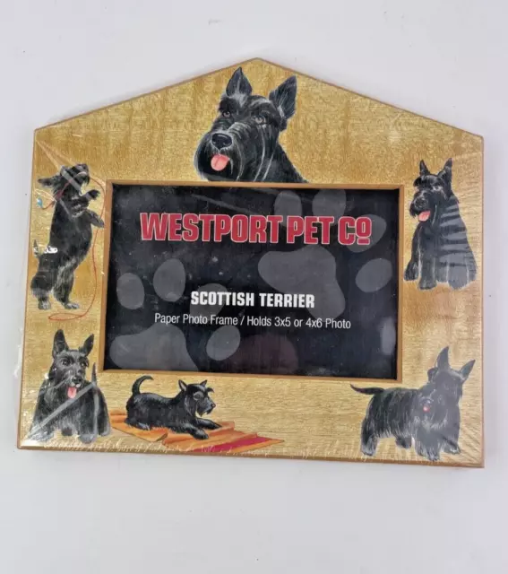 Scottish Terrier Photo Frame Scottie Dog Mantle/Desktop Holds 3x5 or 4x6 Photo