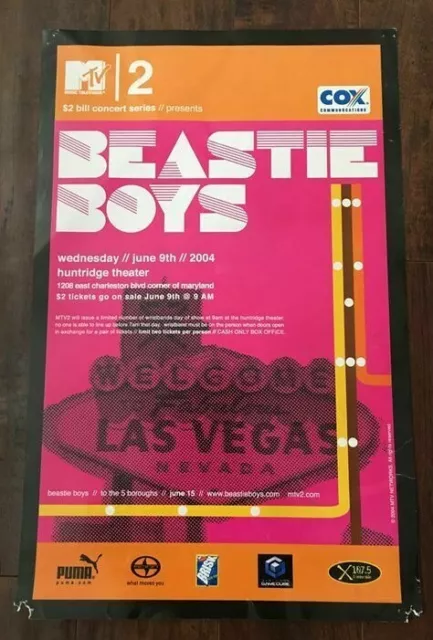 Beastie Boys Poster 2004 Original Live Vegas Very Rare Concert Tour Poster