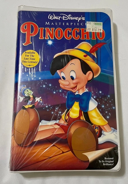 Rare Walt Disney Pinocchio Vhs Masterpiece Collection 1993 Still Factory Sealed!