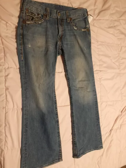 True Religion Men's Billy Big T  World Tour Jeans Size 36 Seat 34 NEW