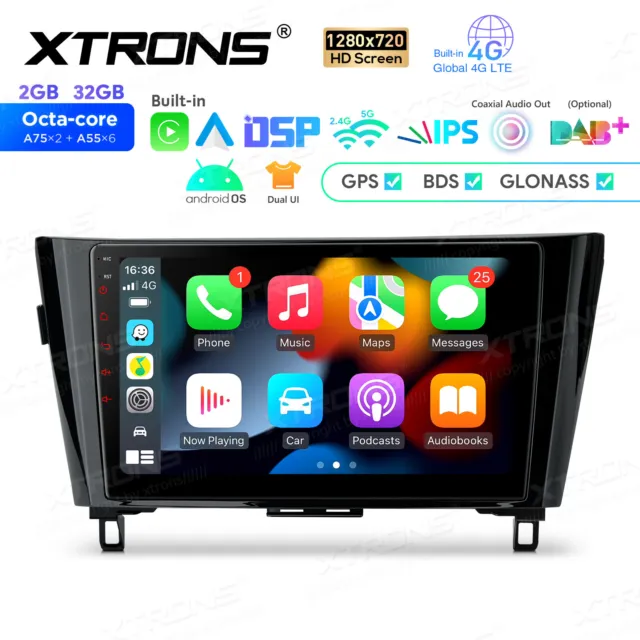 10.1" Android 13 Car Play Radio Stereo GPS 2+32GB DSP 4G LTE for Nissan Xtrail
