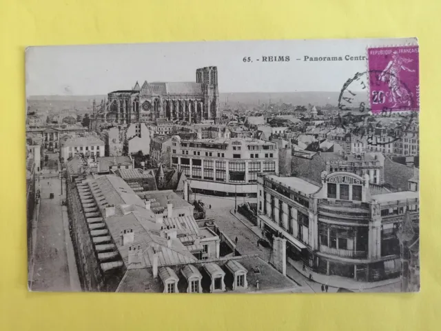 CPA 51 - REIMS Marne PANORAMA CENTRAL Les Fabriques Françaises Written in 1932