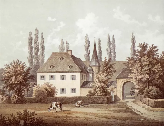 BUSLAR - Erkelenz - Rittergut - Duncker - Farblithografie 1877
