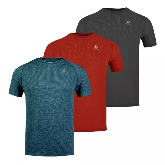Odlo Herren Shirt Trainingsshirt Funktionsshirt Laufshirt Essentials Seamless