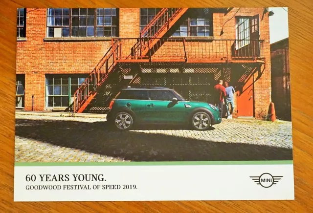 2019 MINI 60 Sixty Special Limited Edition Goodwood FoS Postcard Brochure Rlated