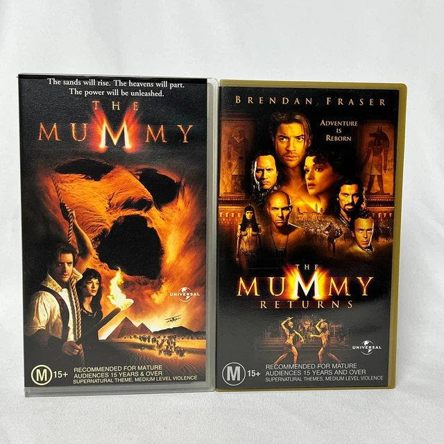 THE MUMMY & MUMMY RETURNS VHS Video Tape Cassette Lot Set Brendan ...