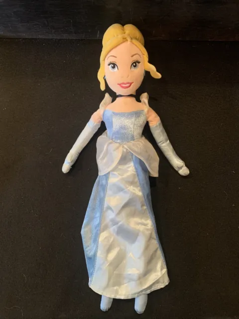 Disney Store Parks Cinderella 19" Plush Stuffed Doll Toy Princess