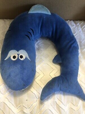 Northpoint KIDS Travel Blue Neck Pillow, Plush Whale Dolphin Fish Just Cute