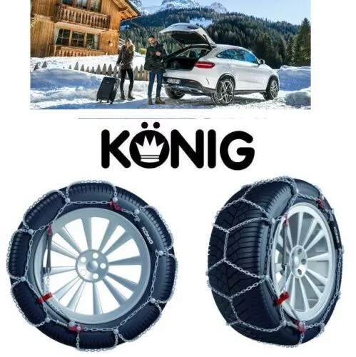 Paire chaines neige Konig N°100 CS-9 pour auto pneu roue jante 215/70/14  195/80/15 215/70/15 225/65/15 235/60/15 215/60/16 225/5, buy it just for  47.67 on our shop DGJAUTO