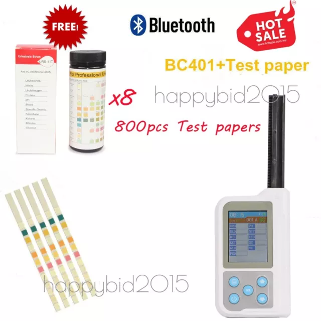 FDA BC401BT Handheld Urine Analyzer + 800PCS Test Strips Urine Tester