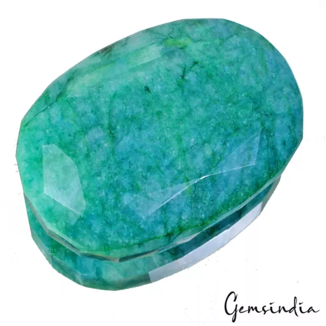 890 Carats Natural Brazilian Blue Green Emerald Oval Faceted Huge Size Loose Gem