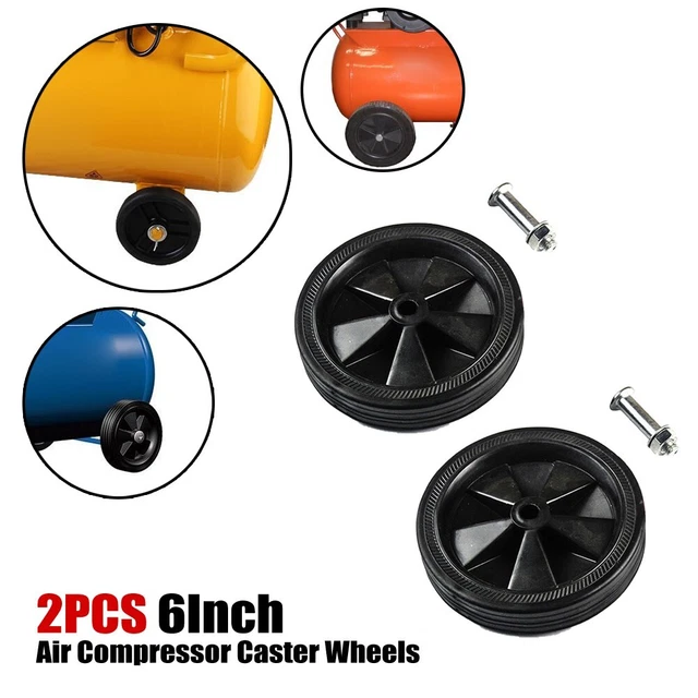 Ruote Per Compressore Aria 5 Pollici - Universali, Foro 16.5mm, Nero - Foto 8