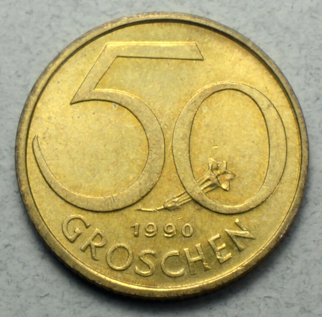 Austria 50 Groschen 1990 KM#2885 Europe Coin