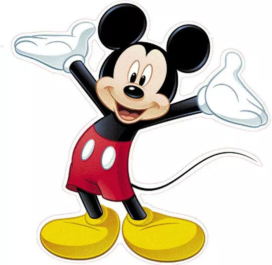 8 Inch MICKEY MOUSE Decal Removable Wall Sticker Art Walt Disney Home Decor 8"