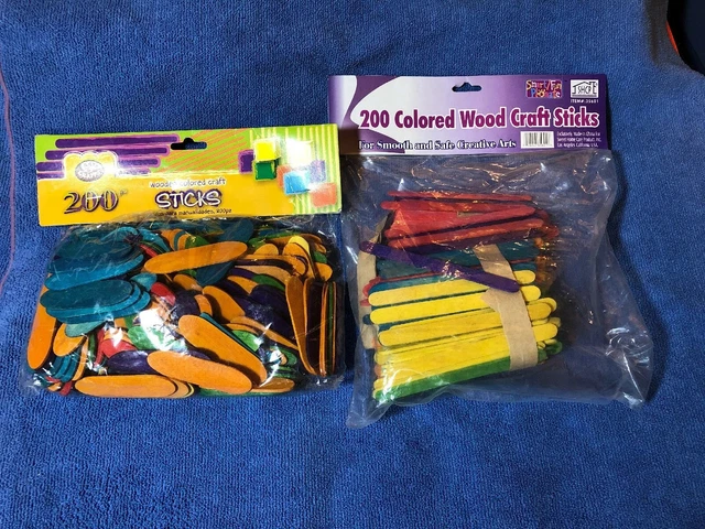 Palos artesanales de colores 2 paquetes de 200 quilates diferentes tamaños y estilos nuevos en paquete