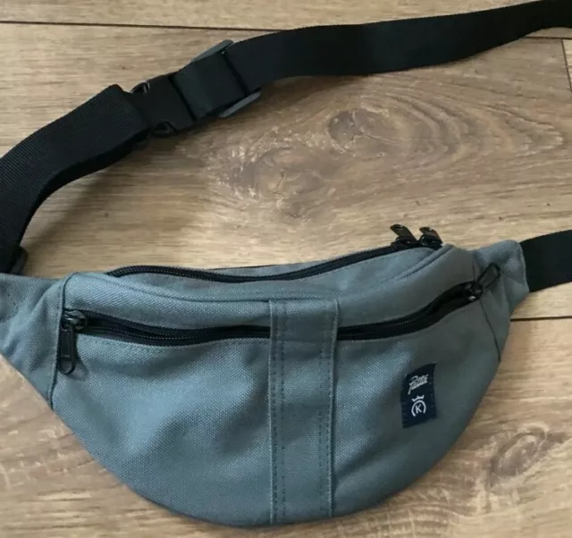 RARE PATTA X 24 Kilates x Sperry Top Sider grey waist bag from