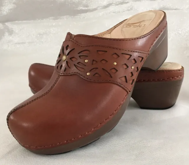 Dansko Shyanne Size 36 US 5.5-6 Women's  Brown Leather Comfort Clog