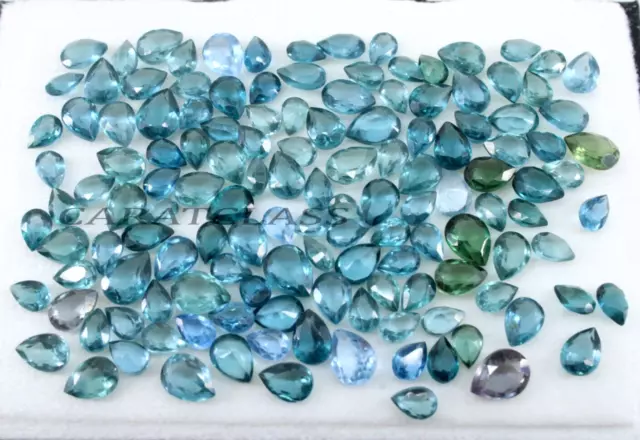 Pear Shape Natural Paraiba Tourmaline Blue 250 Ct Loose Gemstones Lot 1-3 Ct