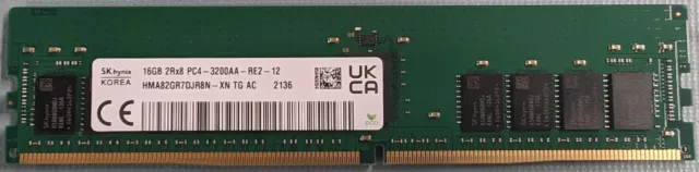 OEM Dell / Hynix HMA82GR7DJR8N-XN 16GB 2Rx8 PC4-3200A Server Memory Module