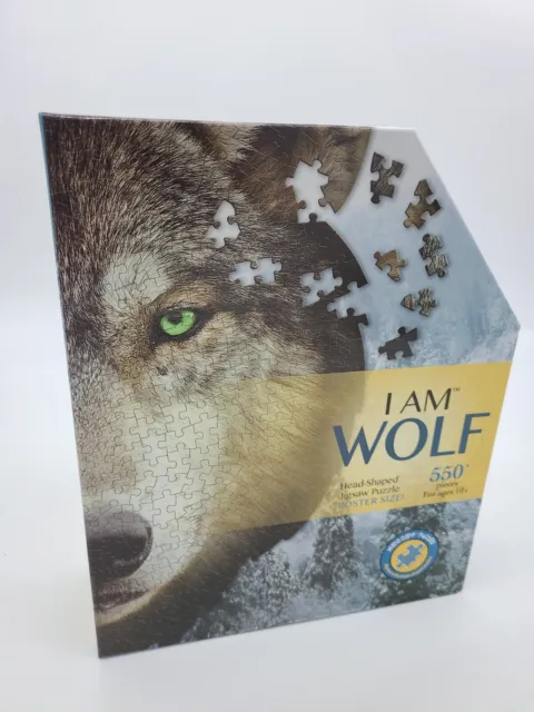 Madd Capp Puzzles - I AM Wolf - 550 Pieces - Animal Shaped Jigsaw Puzzle New