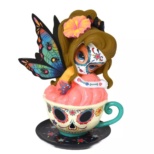 Hamilton Jasmine Becket-Griffith Relaxing Rose Ela Sugar Skull Fairy Figurine #4 Hamilton Jasmine Becket-Griffith Relaxing Rose Ela Sugar Skull Fairy Figurine #4