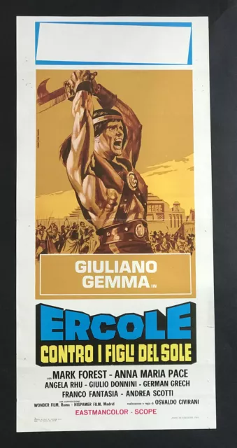 CINEMA-locandina-poster ERCOLE CONTRO I FIGLI DEL SOLE Forest Pace CIVIRANI