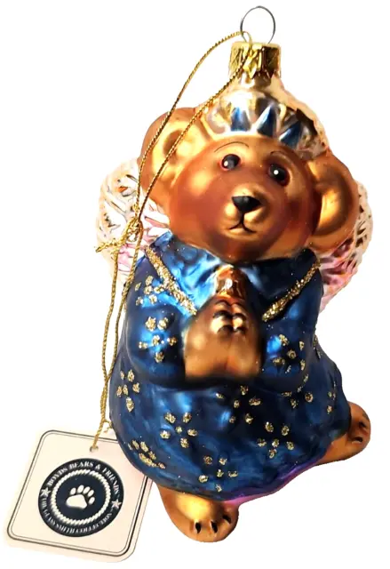 Boyds Bears Xmas Ornament Glass Angel Christmas New Limited Edition Signed 1997