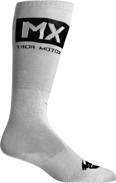 Thor 3431-0664 Sock Yth Mxcool Gy/Bk 1-6 Calza Mx Cool